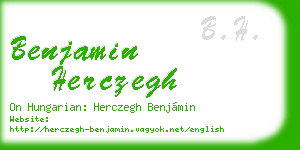 benjamin herczegh business card