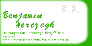 benjamin herczegh business card